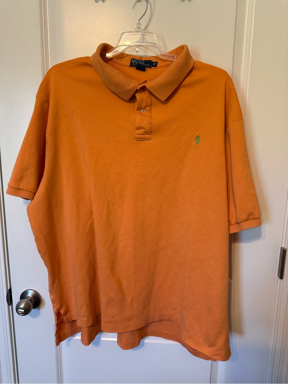 Ralph Lauren Men’s Orange Polo with Green Pony